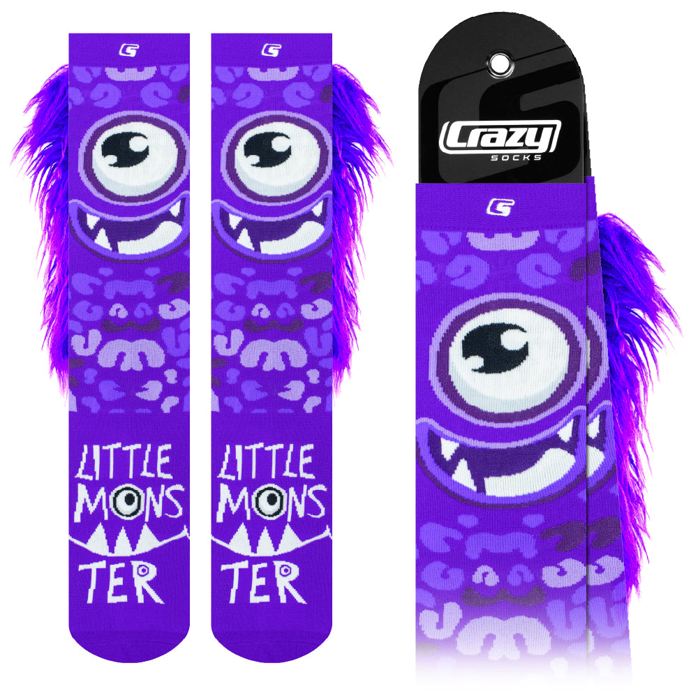 LITTLE MONSTER Purple | Crazy Socks